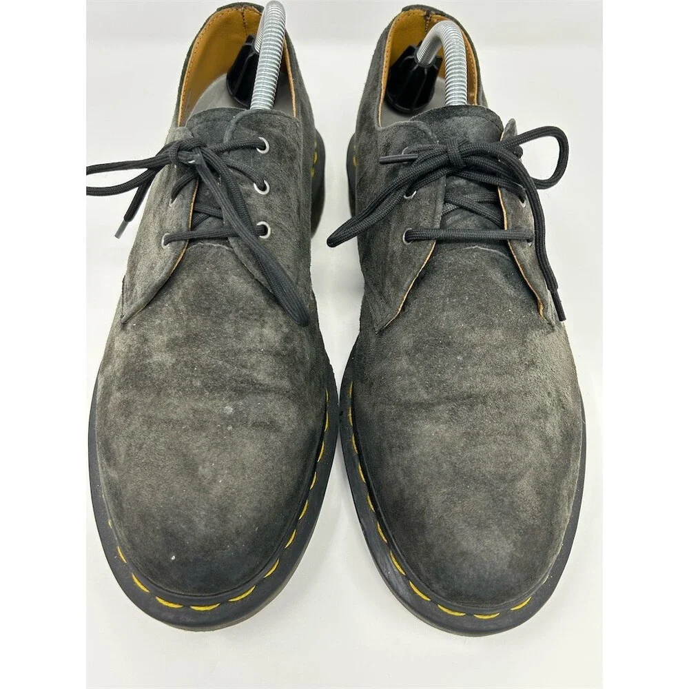 Dr. Martens 1461 Oxford Shoes Unisex Dark Gray Suede Lace Up Casual Size 11